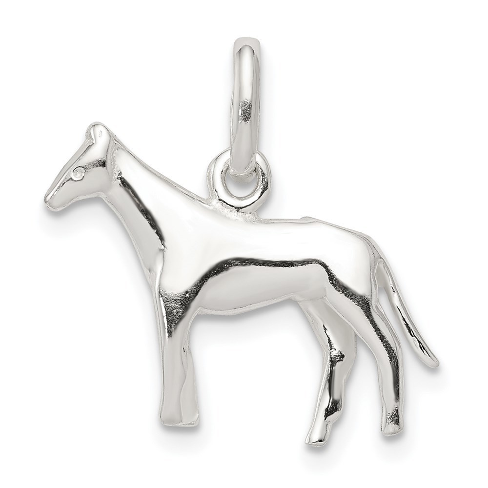 925 Sterling Silver Equestrian Fine Jewelry Horse Necklace Charm Pendant
